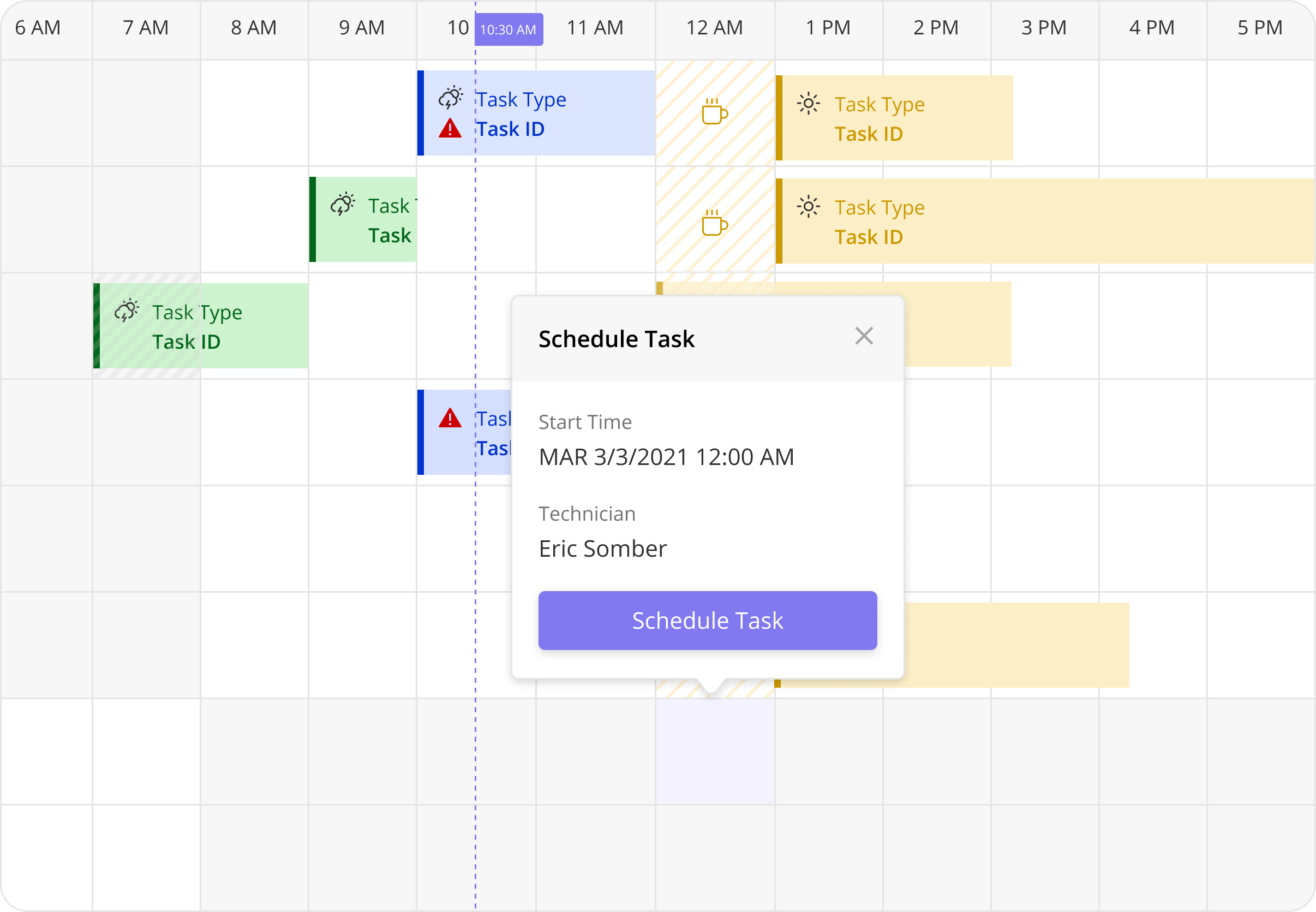 Scheduler UI 01 detail